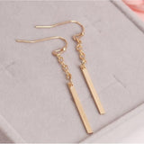 Minimalist Geometric Clip on Earrings Contracted Temperament Earrings - Golden
