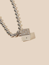 Sleek Cylindrical Bead Necklace - Minimalist Single-Piece Jewelry - Shop N Save