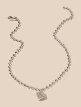 Sleek Cylindrical Bead Necklace - Minimalist Single-Piece Jewelry - Shop N Save