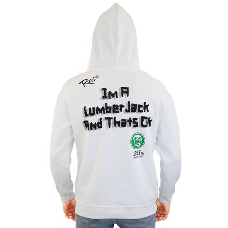 Mens Sweatshirt Rucci Hoodie Pullover Sweater - (White)